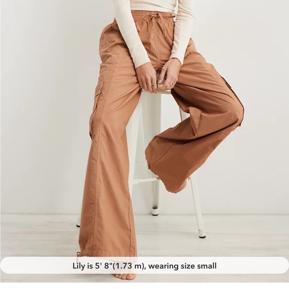 Aerie Women's Tan Wide-Leg Pants